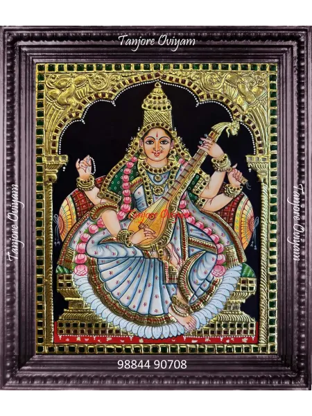 Saraswathi Pooja painting
